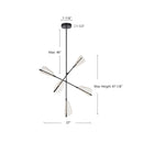 Kuzco Lighting - CH62737-BK/LG - LED Chandelier - Mulberry - Black/Light Guide
