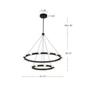LED Chandelier<br /><span style="color:#4AB0CE;">Entrega: 4-10 dias en USA</span><br /><span style="color:#4AB0CE;font-size:60%;">PREGUNTE POR ENTREGA EN PANAMA</span><br />Collection: Rezz<br />Finish: Black