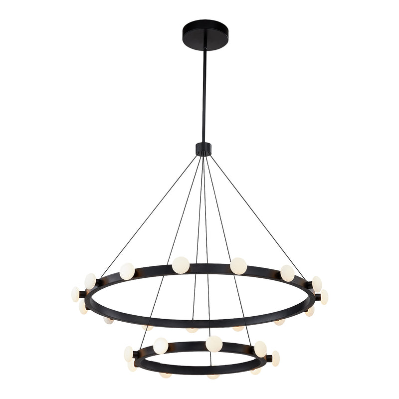 LED Chandelier<br /><span style="color:#4AB0CE;">Entrega: 4-10 dias en USA</span><br /><span style="color:#4AB0CE;font-size:60%;">PREGUNTE POR ENTREGA EN PANAMA</span><br />Collection: Rezz<br />Finish: Black