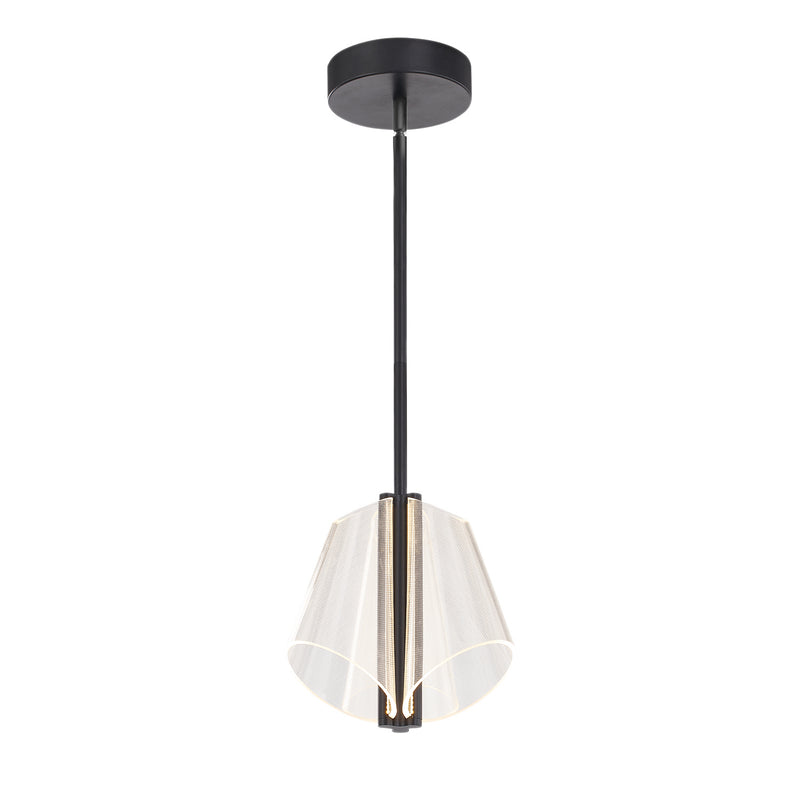 LED Pendant<br /><span style="color:#4AB0CE;">Entrega: 4-10 dias en USA</span><br /><span style="color:#4AB0CE;font-size:60%;">PREGUNTE POR ENTREGA EN PANAMA</span><br />Collection: Mulberry<br />Finish: Black/Light Guide