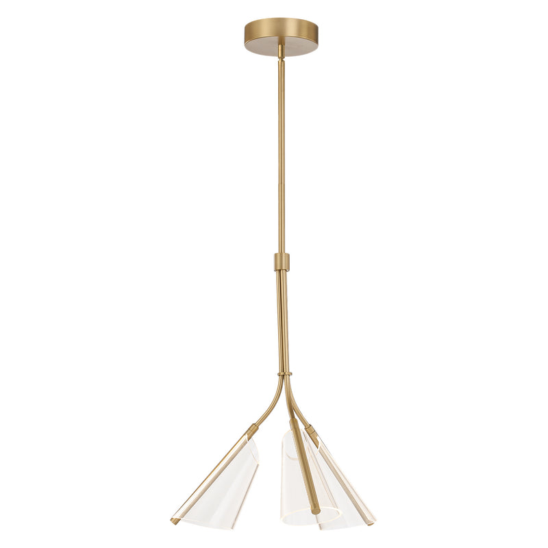 LED Pendant<br /><span style="color:#4AB0CE;">Entrega: 4-10 dias en USA</span><br /><span style="color:#4AB0CE;font-size:60%;">PREGUNTE POR ENTREGA EN PANAMA</span><br />Collection: Mulberry<br />Finish: Brushed Gold/Light Guide