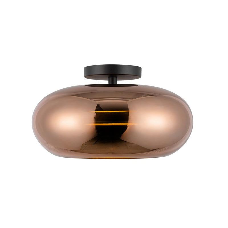 LED Semi-Flush Mount<br /><span style="color:#4AB0CE;">Entrega: 4-10 dias en USA</span><br /><span style="color:#4AB0CE;font-size:60%;">PREGUNTE POR ENTREGA EN PANAMA</span><br />Collection: Trinity<br />Finish: Black/Copper