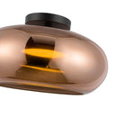 Kuzco Lighting - SF62014-BK/CP - LED Semi-Flush Mount - Trinity - Black/Copper