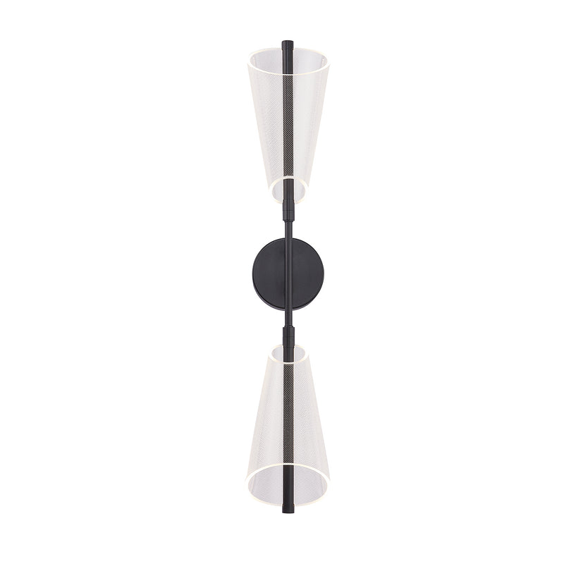 LED Wall Sconce<br /><span style="color:#4AB0CE;">Entrega: 4-10 dias en USA</span><br /><span style="color:#4AB0CE;font-size:60%;">PREGUNTE POR ENTREGA EN PANAMA</span><br />Collection: Mulberry<br />Finish: Black/Light Guide