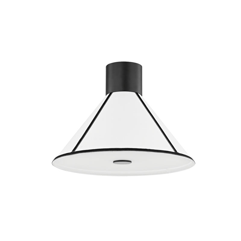 Troy Lighting - C8718-SBK - One Light Semi Flush Mount - Forrest - Soft Black