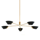 Troy Lighting - F8163-PBR/SBK - Five Light Chandelier - Sacramento - Patina Brass