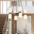 Alora - CH338822UBAR - Eight Light Chandelier - Lucian - Urban Bronze/Alabaster