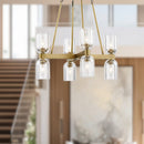 Alora - CH338822VBCC - Eight Light Chandelier - Lucian - Clear Crystal/Vintage Brass