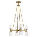Alora - CH338822VBCC - Eight Light Chandelier - Lucian - Clear Crystal/Vintage Brass