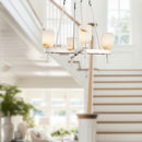 Alora - PD338422PNAR - Four Light Pendant - Lucian - Polished Nickel/Alabaster