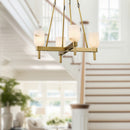 Alora - PD338422VBAR - Four Light Pendant - Lucian - Vintage Brass/Alabaster