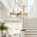 Alora - PD338422VBCC - Four Light Pendant - Lucian - Vintage Brass/Clear Crystal
