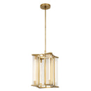Alora - PD339415VBCR - LED Pendant - Sabre - Ribbed Glass/Vintage Brass