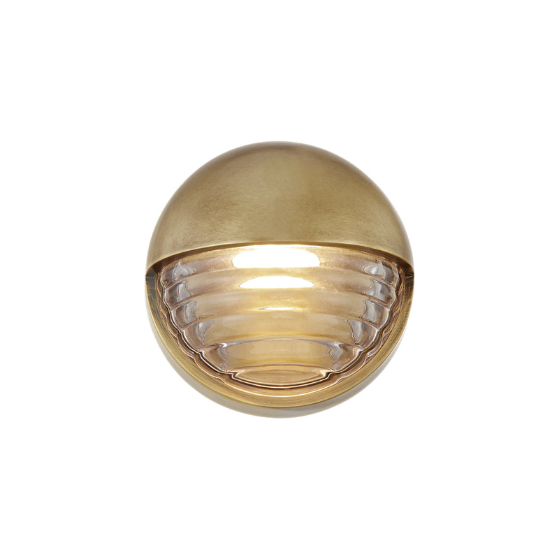 Alora - WV330106VBCR - LED Vanity - Palais - Ribbed Glass/Vintage Brass