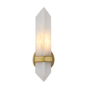 One Light Vanity<br /><span style="color:#4AB0CE;">Entrega: 4-10 dias en USA</span><br /><span style="color:#4AB0CE;font-size:60%;">PREGUNTE POR ENTREGA EN PANAMA</span><br />Collection: Valencia<br />Finish: Vintage Brass/Alabaster