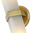 Alora - WV334215VBAR - Two Light Vanity - Valencia - Vintage Brass/Alabaster