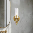 Alora - WV335103VBCR - One Light Vanity - Torres - Ribbed Glass/Vintage Brass