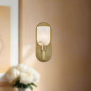 Alora - WV338101VBAR - One Light Vanity - Lucian - Vintage Brass/Alabaster