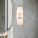 Two Light Vanity<br /><span style="color:#4AB0CE;">Entrega: 4-10 dias en USA</span><br /><span style="color:#4AB0CE;font-size:60%;">PREGUNTE POR ENTREGA EN PANAMA</span><br />Collection: Lucian<br />Finish: Polished Nickel/Alabaster