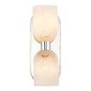 Alora - WV338902PNAR - Two Light Vanity - Lucian - Polished Nickel/Alabaster