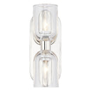 Alora - WV338902PNCC - Two Light Vanity - Lucian - Clear Crystal/Polished Nickel