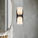 Two Light Vanity<br /><span style="color:#4AB0CE;">Entrega: 4-10 dias en USA</span><br /><span style="color:#4AB0CE;font-size:60%;">PREGUNTE POR ENTREGA EN PANAMA</span><br />Collection: Lucian<br />Finish: Urban Bronze/Alabaster