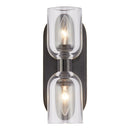 Alora - WV338902UBCC - Two Light Vanity - Lucian - Clear Crystal/Urban Bronze