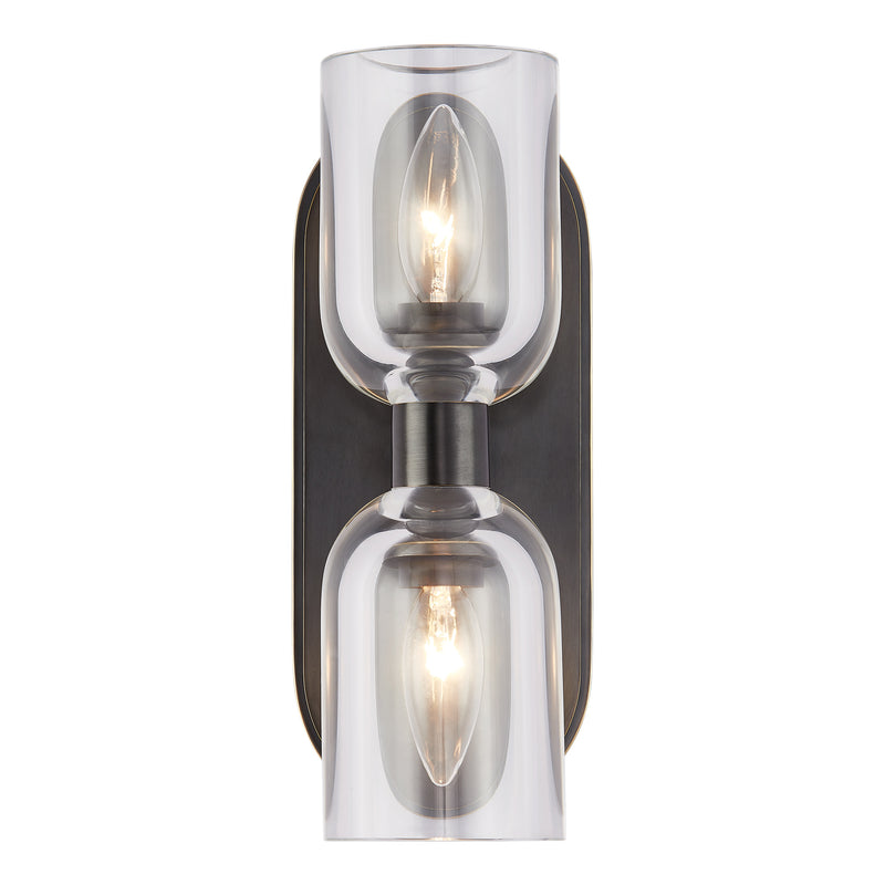 Alora - WV338902UBCC - Two Light Vanity - Lucian - Clear Crystal/Urban Bronze