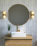 Alora - WV338902VBAR - Two Light Vanity - Lucian - Vintage Brass/Alabaster