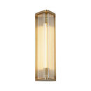 Alora - WV339112VBCR - LED Vanity - Sabre - Ribbed Glass/Vintage Brass