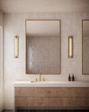 Alora - WV339123VBCR - LED Vanity - Sabre - Ribbed Glass/Vintage Brass
