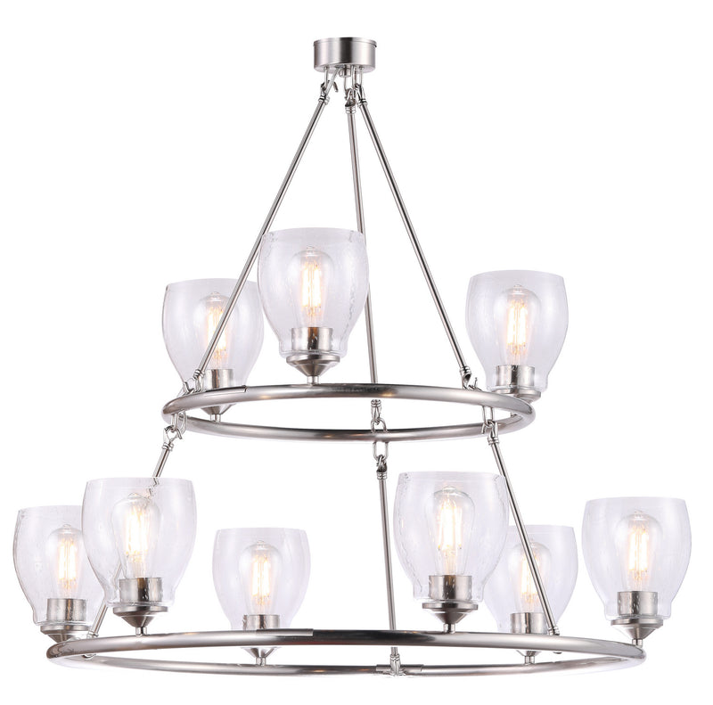 Minka-Lavery - 2439-84 - Nine Light Chandelier - Winsley - Brushed Nickel