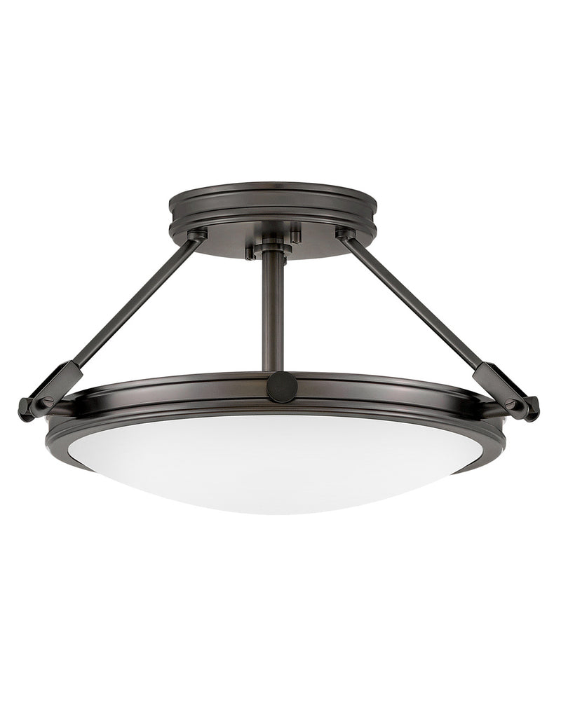 Hinkley - 3381BX - LED Semi-Flush Mount - Collier - Black Oxide