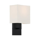 One Light Wall Mount<br /><span style="color:#4AB0CE;">Entrega: 4-10 dias en USA</span><br /><span style="color:#4AB0CE;font-size:60%;">PREGUNTE POR ENTREGA EN PANAMA</span><br />Collection: Sconce<br />Finish: Coal Black