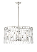 George Kovacs - P5386-613 - Six Light Pendant - Charming - Polished Nickel