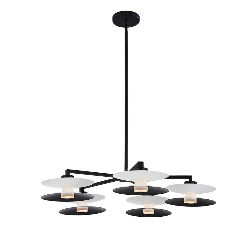 Kalco - 516271WMB - LED Chandelier - Fresno - White and Matte Black