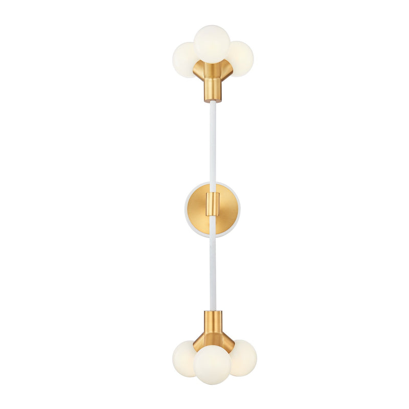 Kalco - 517421WNB - LED Wall Sconce - Tres - White and New Brass