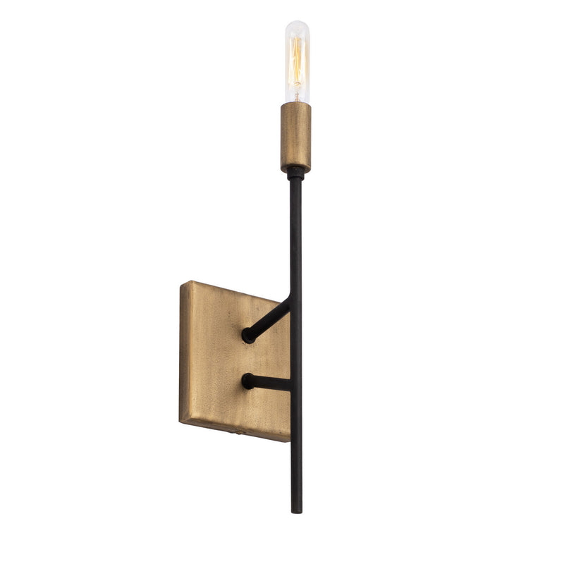 One Light Wall Sconce<br /><span style="color:#4AB0CE;">Entrega: 4-10 dias en USA</span><br /><span style="color:#4AB0CE;font-size:60%;">PREGUNTE POR ENTREGA EN PANAMA</span><br />Collection: Bodie<br />Finish: Havana Gold/Carbon