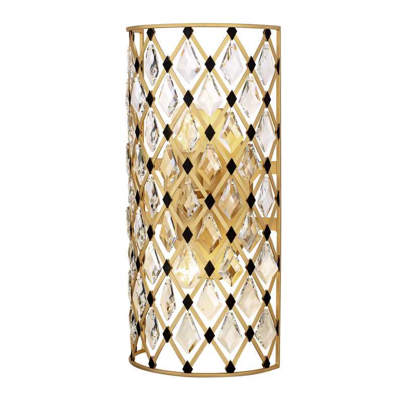 Two Light Wall Sconce<br /><span style="color:#4AB0CE;">Entrega: 4-10 dias en USA</span><br /><span style="color:#4AB0CE;font-size:60%;">PREGUNTE POR ENTREGA EN PANAMA</span><br />Collection: Windsor<br />Finish: French Gold/Matte Black