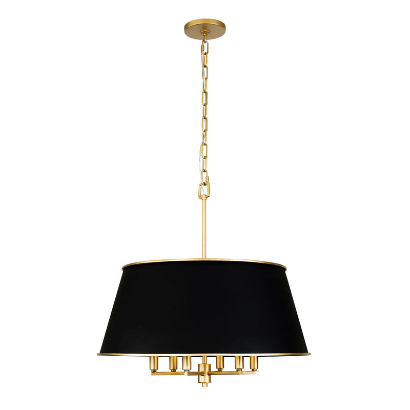 Six Light Pendant<br /><span style="color:#4AB0CE;">Entrega: 1-2 semanas en USA</span><br /><span style="color:#4AB0CE;font-size:60%;">PREGUNTE POR ENTREGA EN PANAMA</span><br />Collection: Coco<br />Finish: Matte Black/French Gold