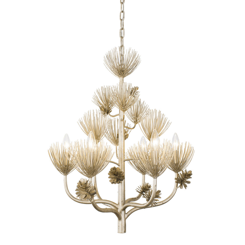 Six Light Chandelier<br /><span style="color:#4AB0CE;">Entrega: 4-10 dias en USA</span><br /><span style="color:#4AB0CE;font-size:60%;">PREGUNTE POR ENTREGA EN PANAMA</span><br />Collection: Pinion<br />Finish: Zen Gold