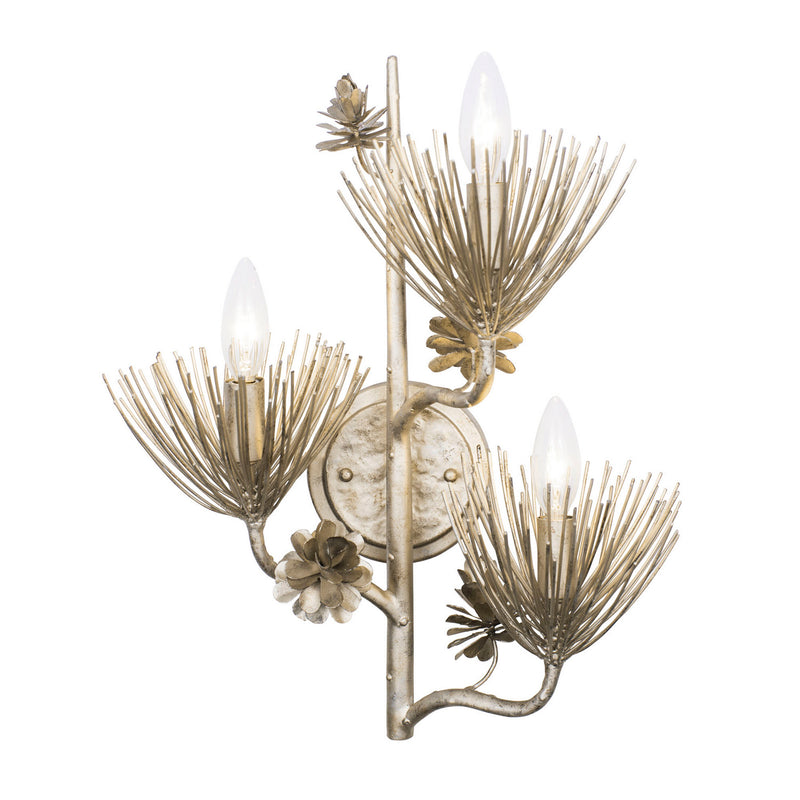 Three Light Wall Sconce<br /><span style="color:#4AB0CE;">Entrega: 4-10 dias en USA</span><br /><span style="color:#4AB0CE;font-size:60%;">PREGUNTE POR ENTREGA EN PANAMA</span><br />Collection: Pinion<br />Finish: Zen Gold