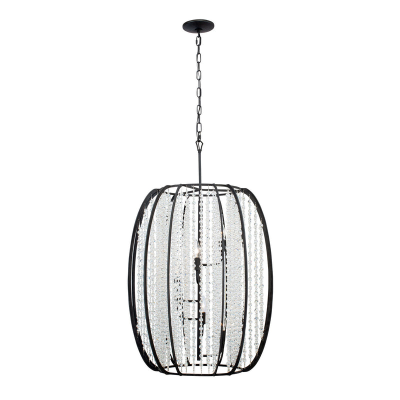 Six Light Foyer Pendant<br /><span style="color:#4AB0CE;">Entrega: 4-10 dias en USA</span><br /><span style="color:#4AB0CE;font-size:60%;">PREGUNTE POR ENTREGA EN PANAMA</span><br />Collection: Caesar<br />Finish: Carbon