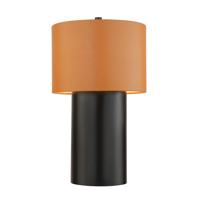 One Light Table Lamp<br /><span style="color:#4AB0CE;">Entrega: 4-10 dias en USA</span><br /><span style="color:#4AB0CE;font-size:60%;">PREGUNTE POR ENTREGA EN PANAMA</span><br />Collection: Secret Agent<br />Finish: Black/Camel Leather