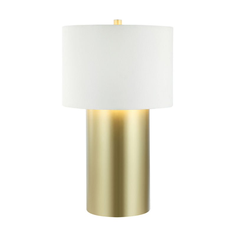 One Light Table Lamp<br /><span style="color:#4AB0CE;">Entrega: 4-10 dias en USA</span><br /><span style="color:#4AB0CE;font-size:60%;">PREGUNTE POR ENTREGA EN PANAMA</span><br />Collection: Secret Agent<br />Finish: Painted Gold/White Leather