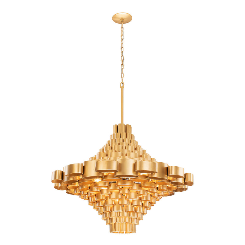 17 Light Foyer Pendant<br /><span style="color:#4AB0CE;">Entrega: 4-10 dias en USA</span><br /><span style="color:#4AB0CE;font-size:60%;">PREGUNTE POR ENTREGA EN PANAMA</span><br />Collection: Totally Tubular<br />Finish: Antique Gold/Carbon Black