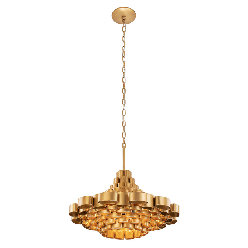 Six Light Pendant<br /><span style="color:#4AB0CE;">Entrega: 4-10 dias en USA</span><br /><span style="color:#4AB0CE;font-size:60%;">PREGUNTE POR ENTREGA EN PANAMA</span><br />Collection: Totally Tubular<br />Finish: Antique Gold/Carbon Black