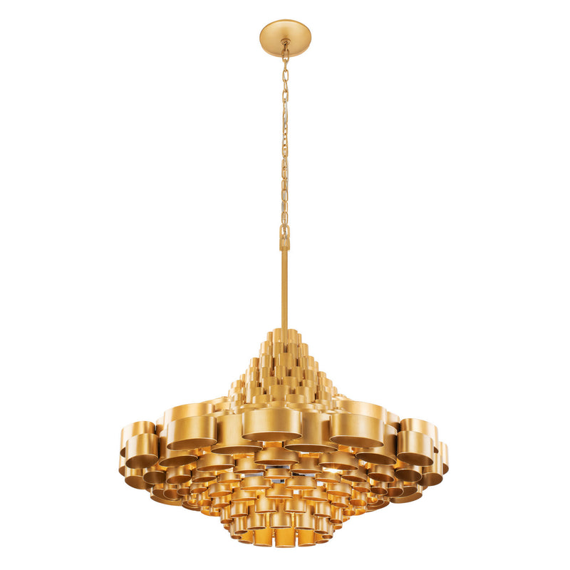 Ten Light Pendant<br /><span style="color:#4AB0CE;">Entrega: 4-10 dias en USA</span><br /><span style="color:#4AB0CE;font-size:60%;">PREGUNTE POR ENTREGA EN PANAMA</span><br />Collection: Totally Tubular<br />Finish: Antique Gold/Carbon Black