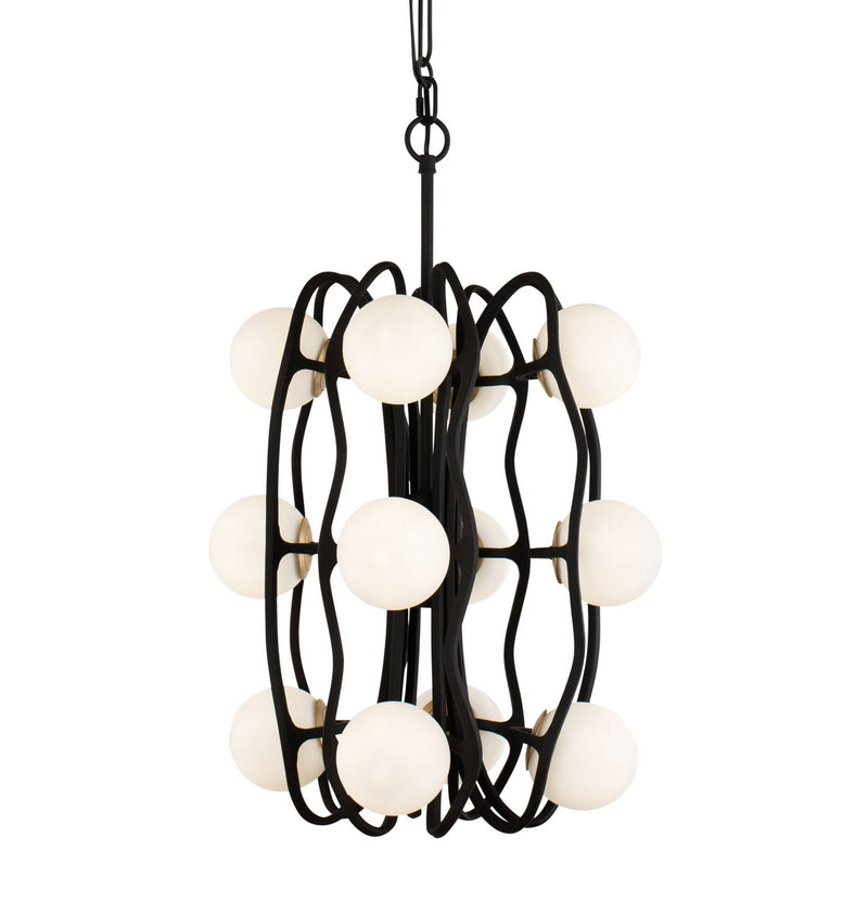 LED Pendant<br /><span style="color:#4AB0CE;">Entrega: 4-10 dias en USA</span><br /><span style="color:#4AB0CE;font-size:60%;">PREGUNTE POR ENTREGA EN PANAMA</span><br />Collection: Black Betty<br />Finish: Carbon/French Gold