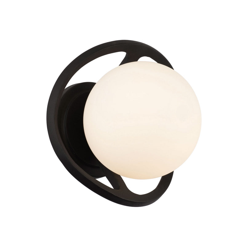 One Light Wall Sconce<br /><span style="color:#4AB0CE;">Entrega: 4-10 dias en USA</span><br /><span style="color:#4AB0CE;font-size:60%;">PREGUNTE POR ENTREGA EN PANAMA</span><br />Collection: Black Betty<br />Finish: Carbon/French Gold